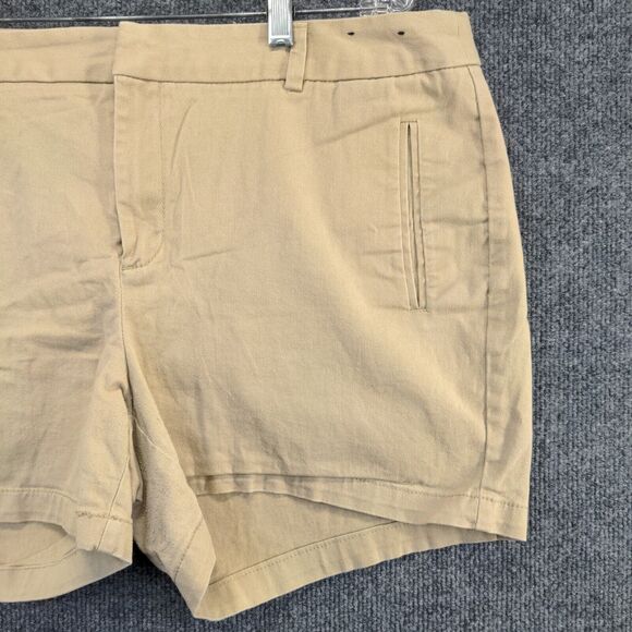 ANA Women's Twill Chino Shorts Tan Size 16W Cotton Spandex Blend Slash Pockets - Picture 7 of 13